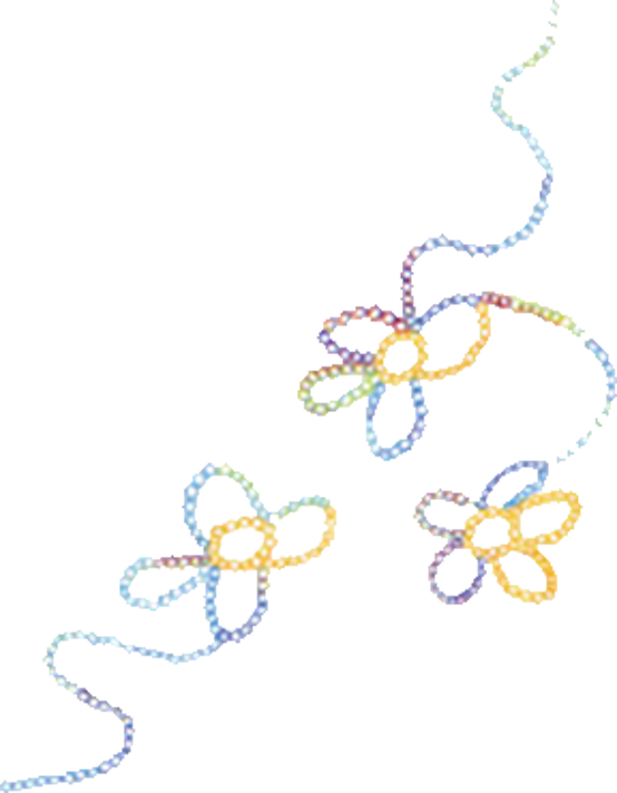 Illustration of pearled flower chain